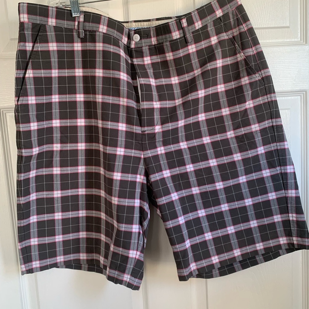 Men's footjoy Plaid Shorts - Black, Pink, White